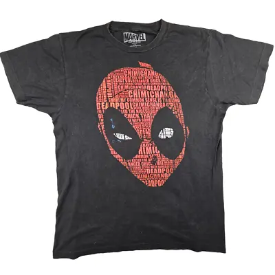Buy Marvel Deadpool T Shirt Size M Black Mens Graphic Tee Cotton Crew • 10.25£