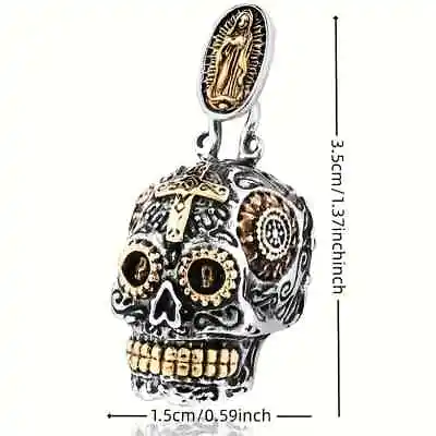 Buy STEAMPUNK STYLE Skull Pendant Gothic Punk Rock Jewellery + FREE NECKLACE  *LOOK* • 12.95£