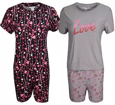 Buy Ladies Pyjamas Set Nightwear Short Sleeve Top Shorts Pjs Loungewear Sleepwear Pj • 7.95£