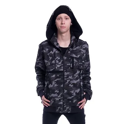 Buy Vixxsin Carter Jacket Mens Grey Camo Goth Emo Punk Camoflage Alternative • 76.95£