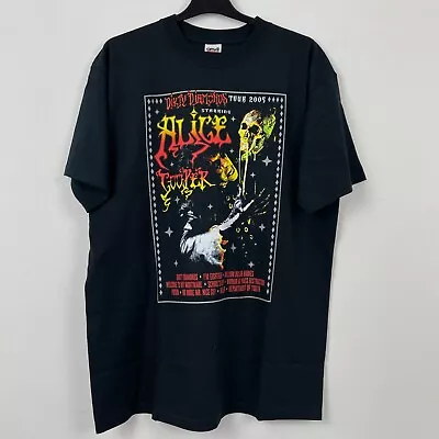 Buy Vintage 2005 Alice Cooper Dirt Diamonds Rare Band Tour T-Shirt L 0478 • 5£