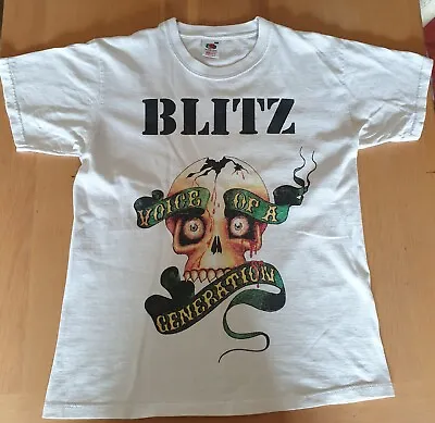 Buy Blitz - Voice Of A Generation Medium T-shirt Official Vintage Punk GBH Discharge • 15£