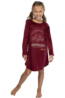 Buy Harry Potter Nightgown I'd Rather Stay At Hogwarts This Christmas Girl's Pajamas • 20.44£