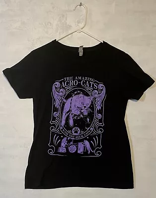 Buy The Amazing Acro-Cats With The Rock Cats T Shirt Black Womens Size L Show Merch • 23.68£