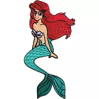 Buy Disney Princess Ariel The Little Mermaid Patch Embroidered Badge Iron On Sew On • 2.79£
