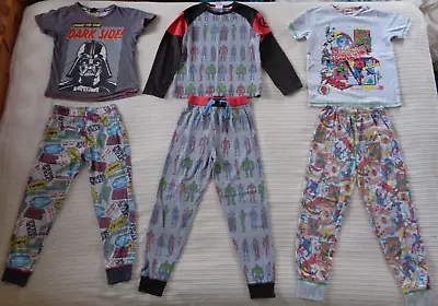 Buy TU Boys Marvel Avengers & Star Wars Long Pyjama Bundle X 3 PairsAge 8 Years • 10£