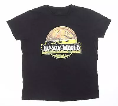 Buy Jurassic World Womens Black Cotton Basic T-Shirt Size 2XL Round Neck • 5.50£