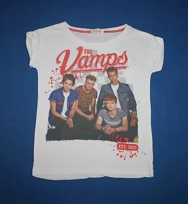 Buy Kids The Vamps Shirt Britpop Band White Youth Tee Small 9-10 Yrs 140 CM • 26.80£