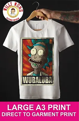 Buy Rick And Morty T-shirt Wubaluba Poster Rick Aged Cartoon Funny Attitude 2018 Uk • 6.99£