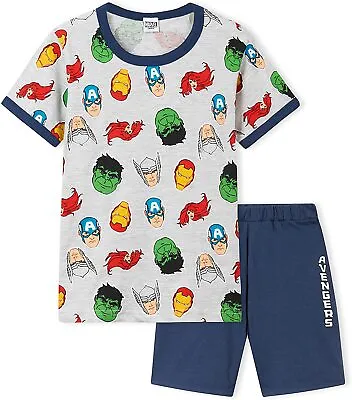 Buy Marvel Boys Pyjamas Avengers Superhero Short PJs • 12.49£