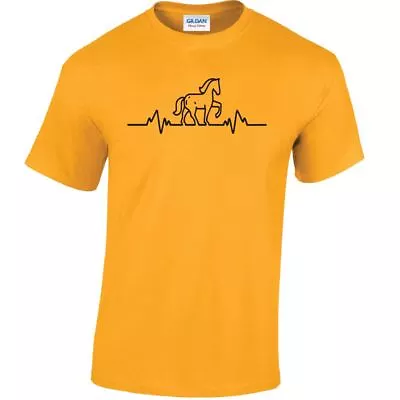 Buy HORSE RIDING HEART BEAT Tshirt Equestrian Mens Women Tee Birthday Gift T-shirt • 8.99£