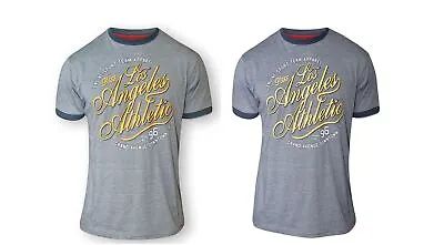 Buy D555 Los Angeles Print SS Stripe Crew Neck T-Shirt(Irvin),Size MT-3XLT,2 Options • 17.30£