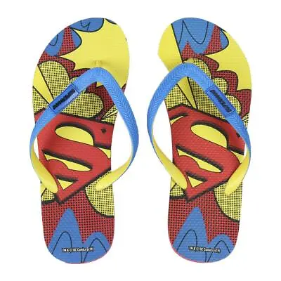 Buy Dc Mens Superman Flip Flops Size 42(uk8) 2300003799 Brand New With Tags • 14.95£