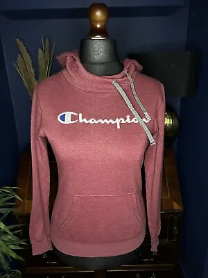 Buy Champion Hoodie Womens Size Small Pullover Sweatshirt Burgundy • 4.99£