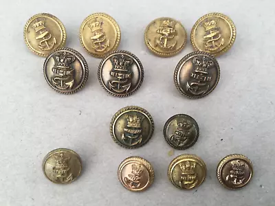 Buy Royal Navy Queen Victoria Crown Buttons, Job Lot • 19.99£