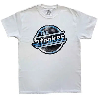 Buy Officially Licensed The Strokes Magna Logo Mens White T Shirt The Strokes Tee • 14.50£