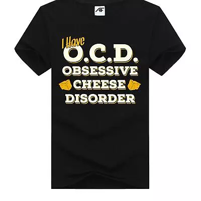 Buy Mens Obsessive Cheese DisorderPrinted  T Shirt Boys 100% Cotton Funny Top Tees • 9.97£