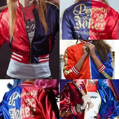 Buy New Women Harley Quinn Suicide Squad Halloween Cosplay Party Bomber Jacket 8-18 • 29.99£