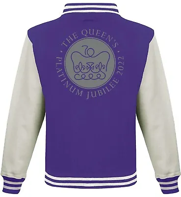 Buy The Queens Official Design Platinum Jubilee Purple Varsity Jacket - Royal Family • 35.99£