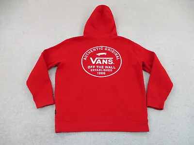 Buy Vans Sweater Women Large Red White Skater Hoodie Skating Sweatshirt Ladies A85 * • 27.43£