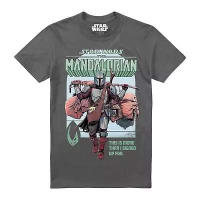 Buy Star Wars Mandalorian Mens T-shirt Signed Up For Top Tee S-2XL Official • 13.99£