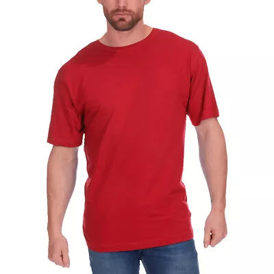 Buy New Mens T Shirts Crew Round Neck 100% Cotton Casual Plain Tees Short Sleeve Top • 4.99£
