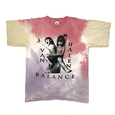 Buy Rare Vintage Van Halen 1995 Balance World Tour T-Shirt Mens XL Tie Dye • 202.98£