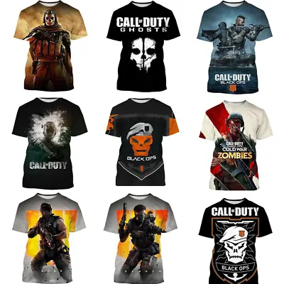 Buy Call Of Duty Modern Warfare 3D Skull T-Shirts Armor Sports Top T-Shirts Costumes • 9.60£