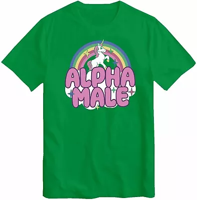 Buy Alpha Male Unicorn Rainbow Funny Unisex T Shirt Funny Ironic Offensive T-Shirt • 8.99£