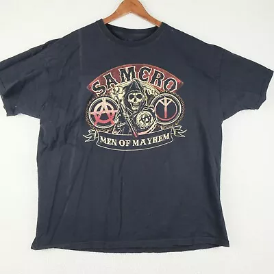 Buy Sons Of Anarchy T Shirt Womens 2XL XXL Black Skeleton Black Death Samcro Biker • 11.19£