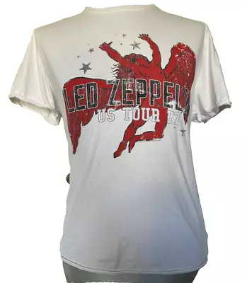 Buy Led Zeppelin Icarus Vintage T-Shirt US Tour 77 White Rock Amplified Cotton Small • 14.99£
