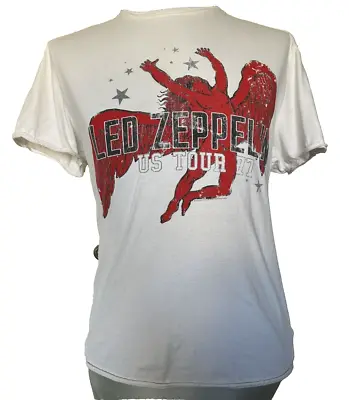 Buy Vintage Led Zeppelin Icarus T-Shirt US Tour 77 White Rock Amplified Cotton Small • 14.99£