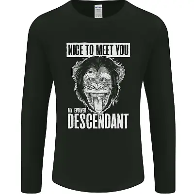 Buy Chimp Evolved Descendant Funny Monkey Ape Mens Long Sleeve T-Shirt • 12.99£