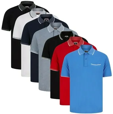 Buy New Adults Premium Chest Pocket Casual Wear Tipped Polo T-Shirts Sizes M To XXL • 9.99£