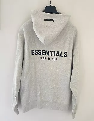 Buy Fear Of God Essentials Pull-Over Hoodie Light Heather Oatmeal Grey SS21 Size... • 120£