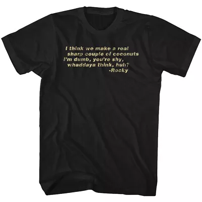 Buy Rocky Movie Rocky Quote We Make A Real Sharp Couple Of Coconuts Men's T Shirt • 40.32£