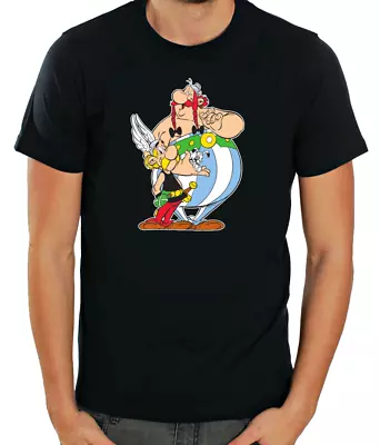 Buy Asterix & Obelix Funny Characters Short Sleeve  White T Shirt Men F076 • 10.51£