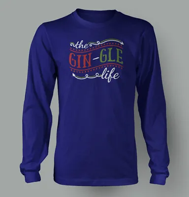 Buy The Gin-gle Life Alcohol Lovers Funny Ugly Christmas Sweater Long Sleeve Tee • 17.99£