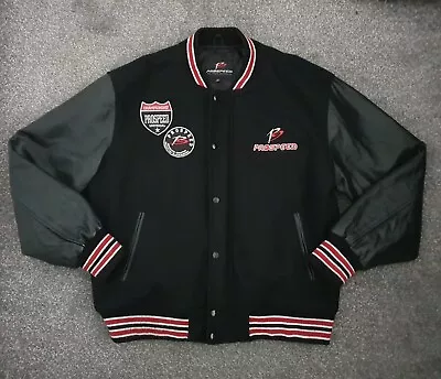 Buy Pro Speed Black XL Varsity Letterman Jacket Leather Biker Racing Motorcycle • 78.95£