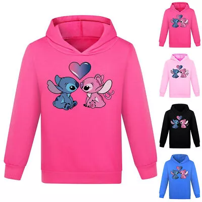 Buy Child Boy Girl Lilo Stitch Casual Hoodies Sweatshirt Top Pullover Hooded Shirt • 12.24£