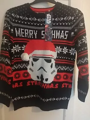 Buy Star Wars Christmas Jumper BNWT Childs Size 10 To 11 Years • 11.99£