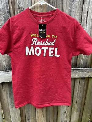 Buy Welcome To Rosebud Motel Schitt’s Creek Red T-shirt Size Medium New With Tags • 9.64£