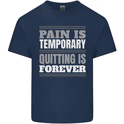 Buy Pain Is Temporary Gym Quote Bodybuilding Mens Cotton T-Shirt Tee Top • 11.75£