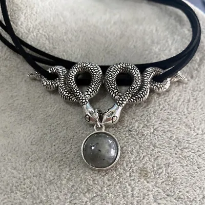 Buy Women Snake Choker Labradorite Choker Necklace Snake Necklace Wiccan Jewelry • 3.74£