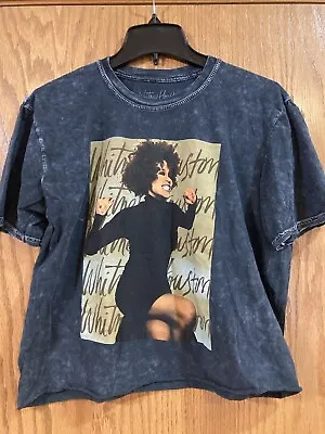 Buy Whitney Houston Cotton Short Sleeve T-shirt, Black, Size Large, Loose, Unisex • 10.60£
