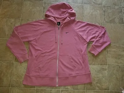 Buy Nike Sz L Get Fit Training Hoodie Jacket Full Zipper Pink Women Cu7009 U2 • 23.47£