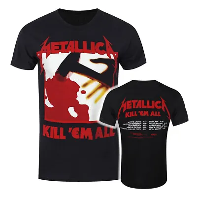 Buy Metallica T-Shirt Kill 'Em All Tracks Rock Band New Black Official • 15.95£
