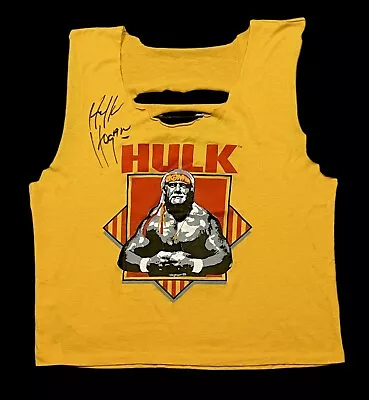 Buy Wwe Hulk Hogan Signed Shirt Vintage 1990s With Proof And Hogan Hologram Coa L • 496.11£