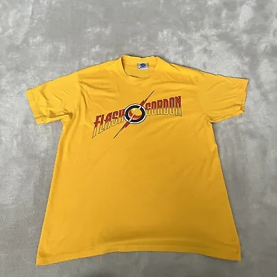 Buy Flash Gordan T-Shirt Large Yellow Short Sleeve Cotton Mens • 19.99£