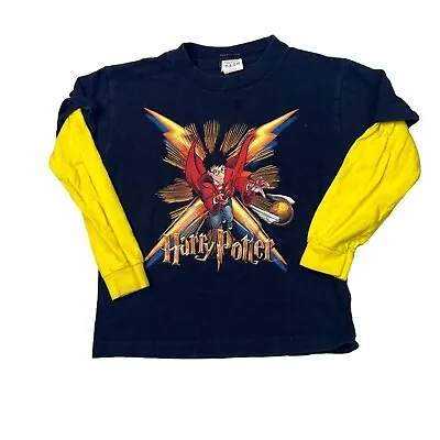 Buy Harry Potter VTG 2000 Twofer Golden Snitch Graphic T-Shirt Blue Youth Kids M 5/6 • 25.25£